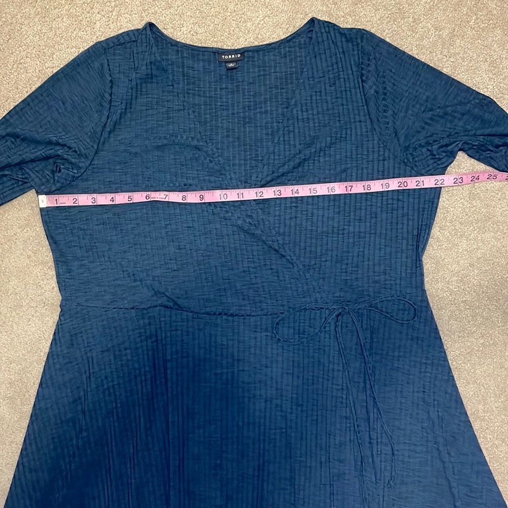 Torrid navy faux wrap dress size 2 - Picture 9 of 12